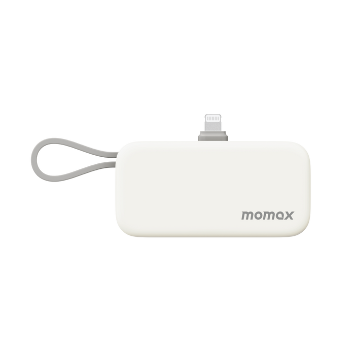 MOMAX 1-Power 3-in-1 Mini Power Bank - 5000mAh / 20W / Lightning / White