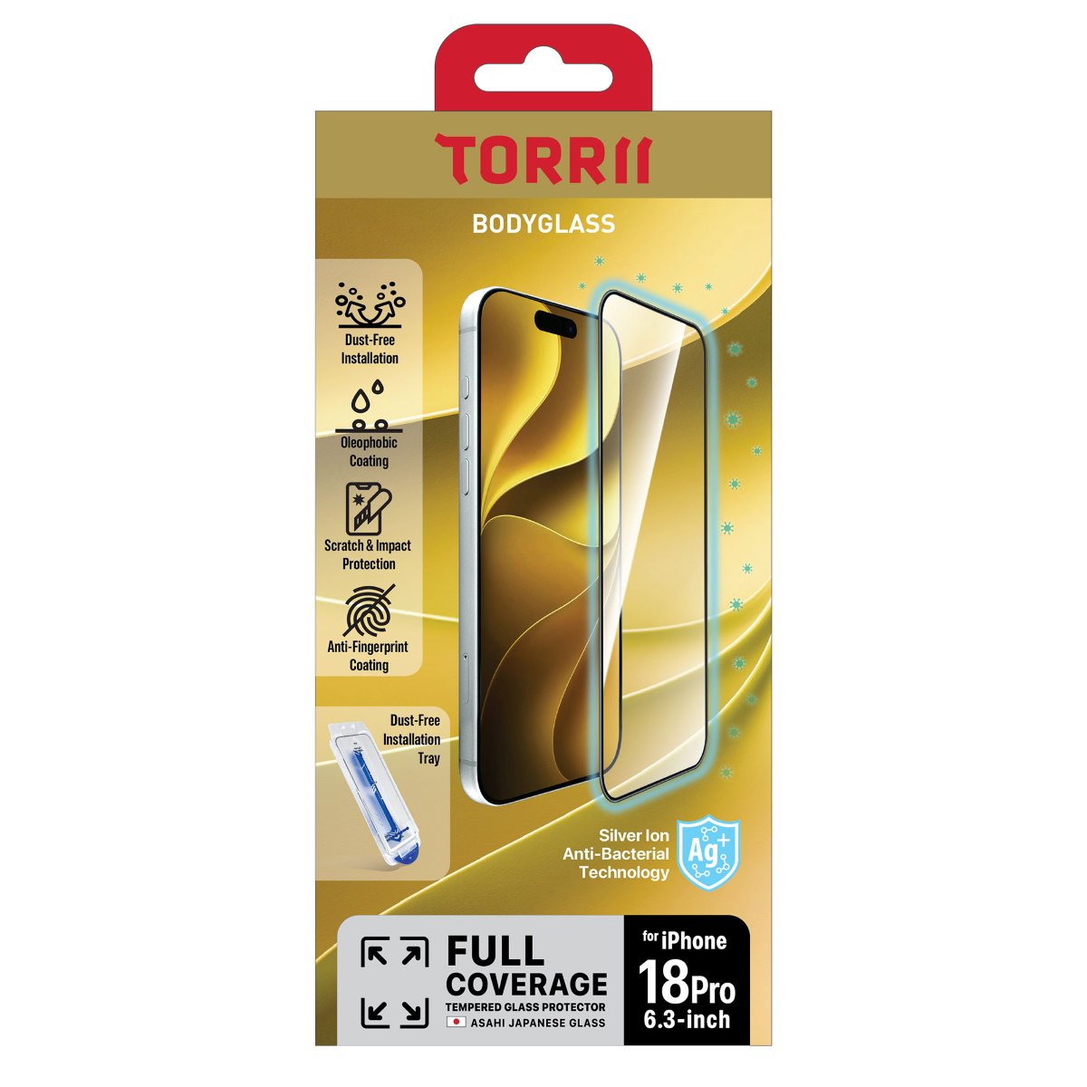 Torrii Bodyglass Screen Protector for Apple iPhone 18 Pro - Full Coverage
