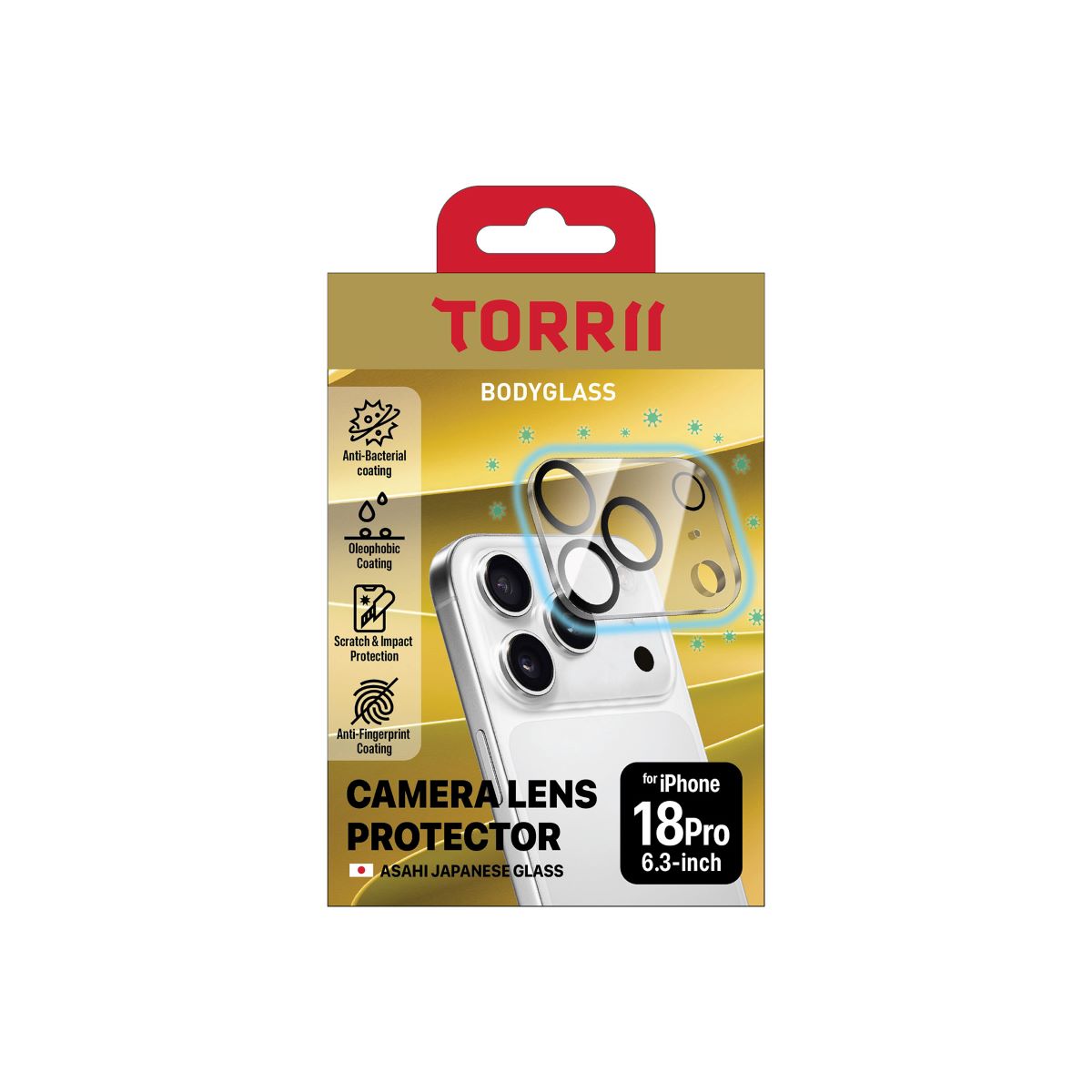 Torrii Bodyglass Camera Lens Protector for Apple iPhone 18 Pro - Clear