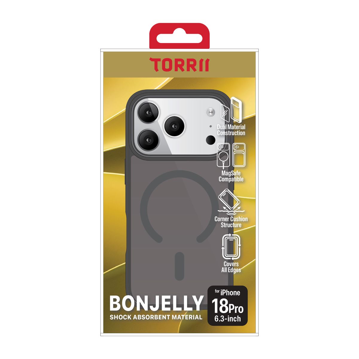 Torrii Bonjelly MagSafe Cover iPhone 18 Pro - Black