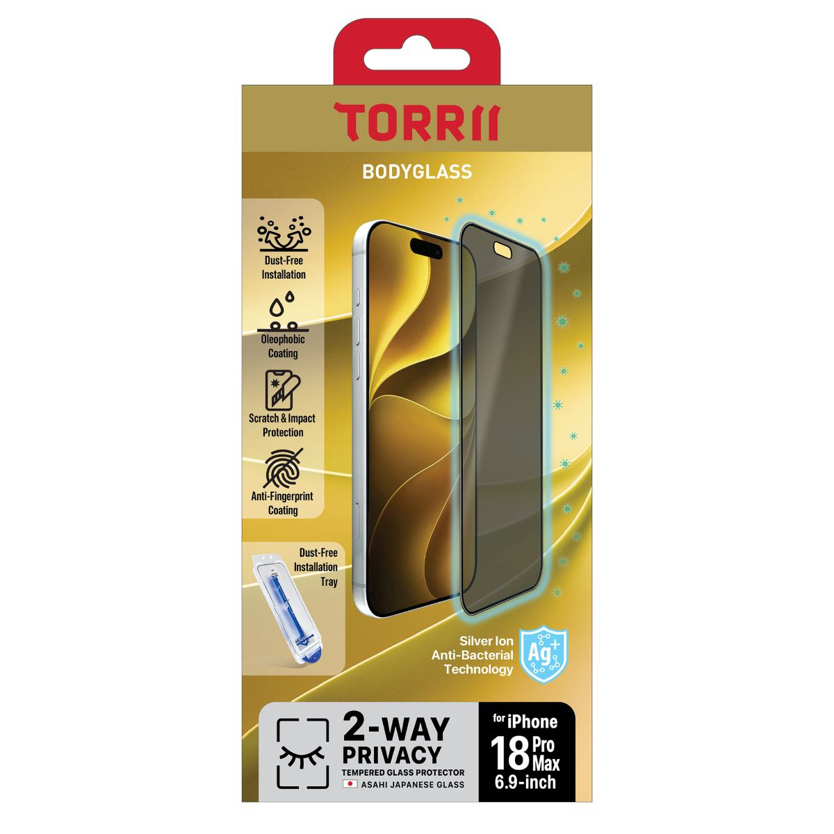 Torrii Bodyglass Screen Protector for Appple iPhone 18 Pro Max - Privacy