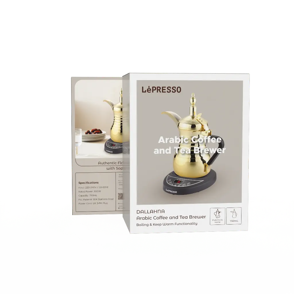 LePresso Dallah Arabic Coffee & Tea - Gold Color