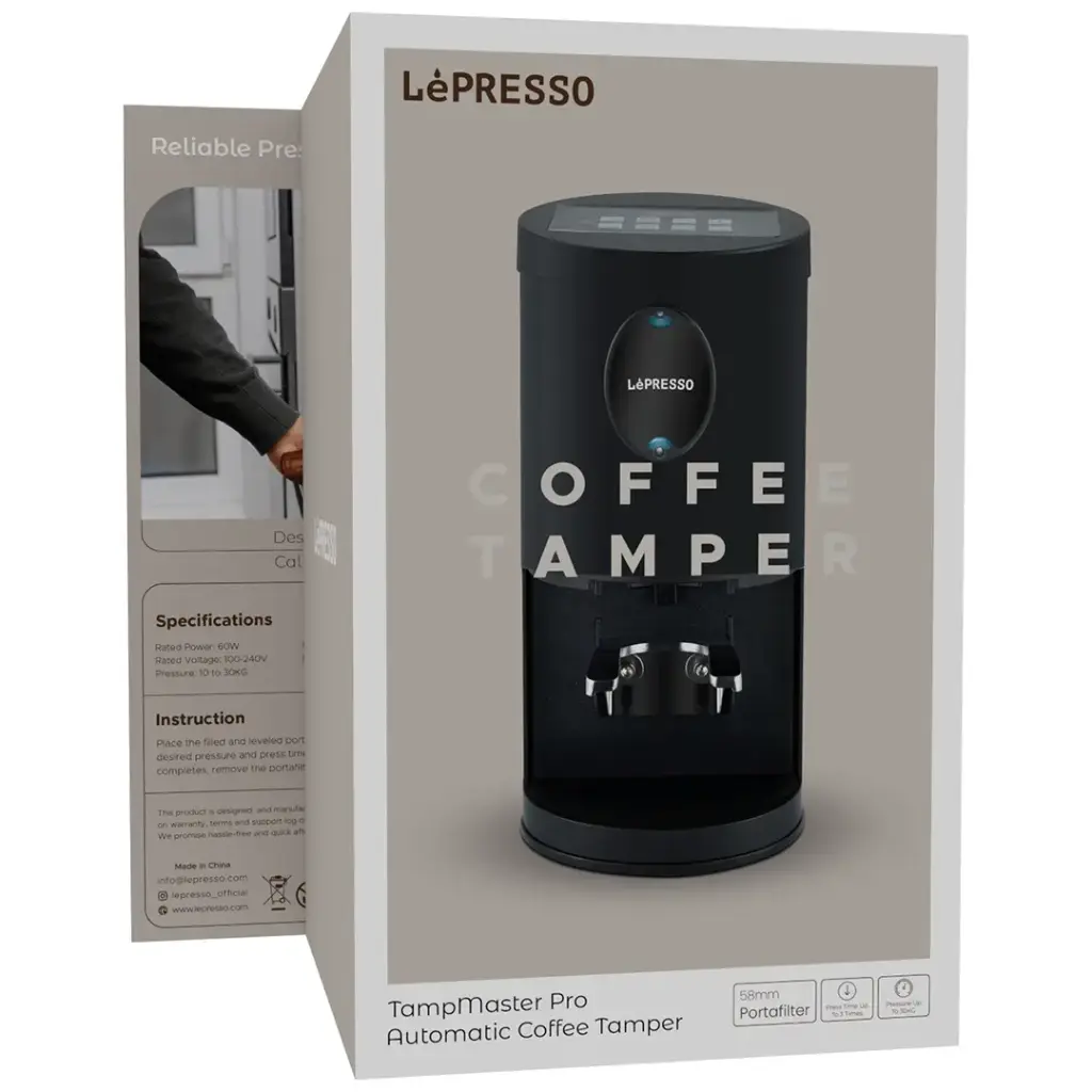 LePresso Tampmaster Pro Automatic Coffee Tamper - Black Color