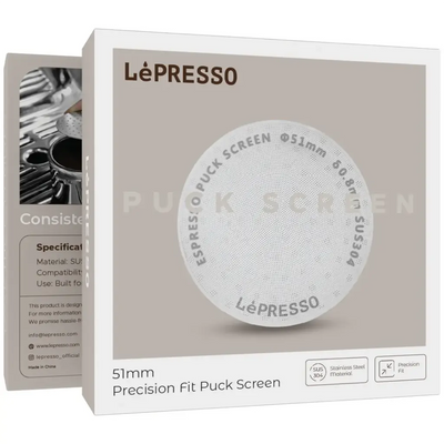 شاشة Lepresso 51 مم دقة Puck شاشة لون فضي