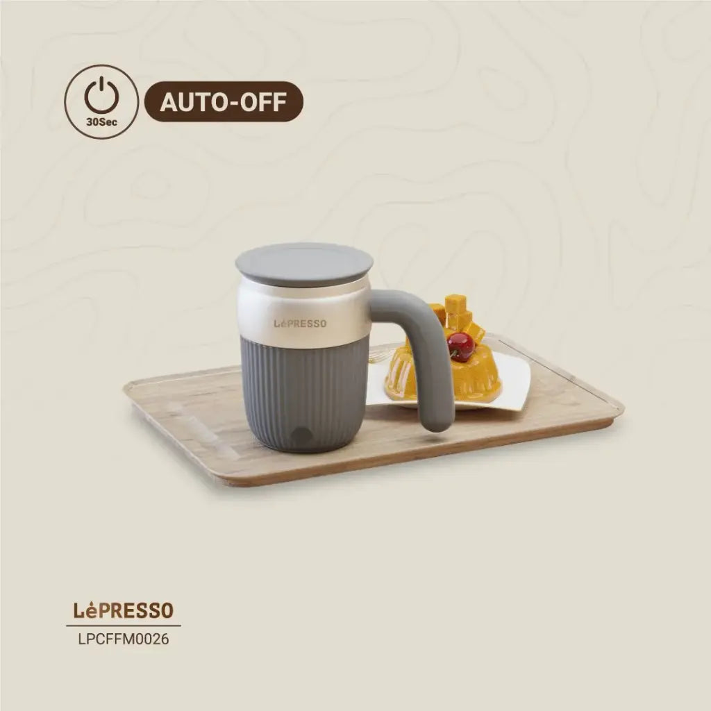 LePresso Auto Magnetic Stirring Mug 450ML - Gray Color