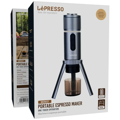 LePresso Brewjet Portable Espresso Maker - Gray Color