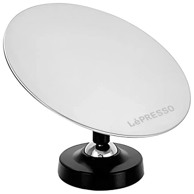 Lepresso Espresso Shot Mirror With Stainless Steel Mirror - Black Color