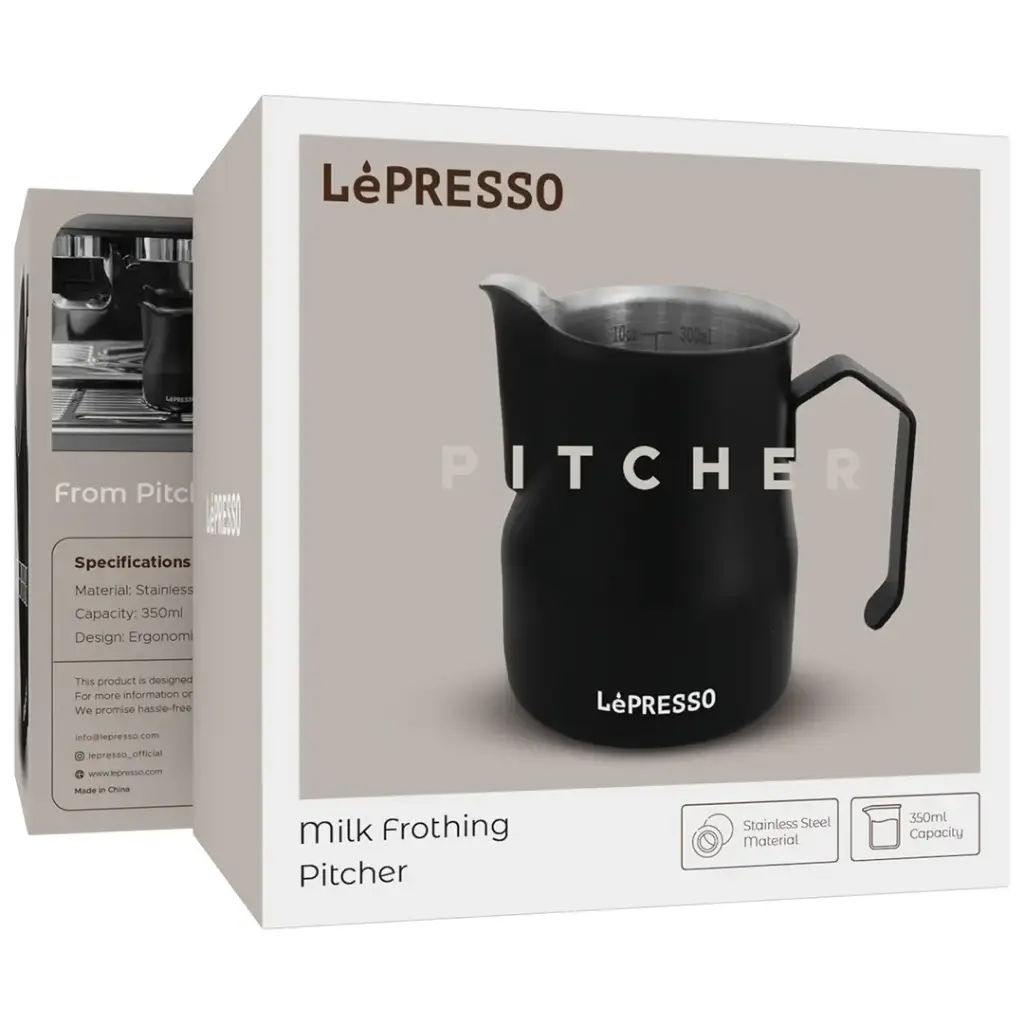 Lepresso Milk Frothing Pitcher - Black Color