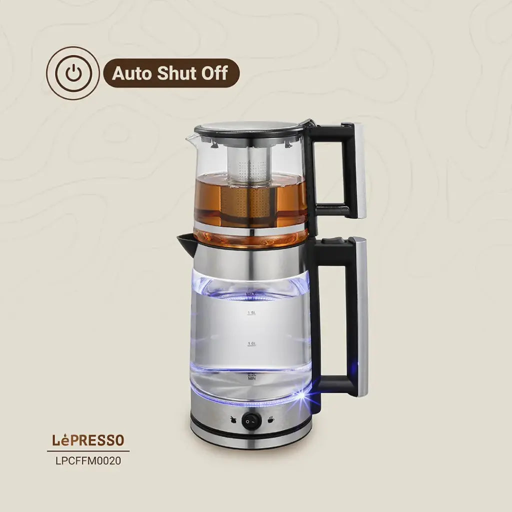 LePresso Turkish Tea Glass Kettle - Black Color