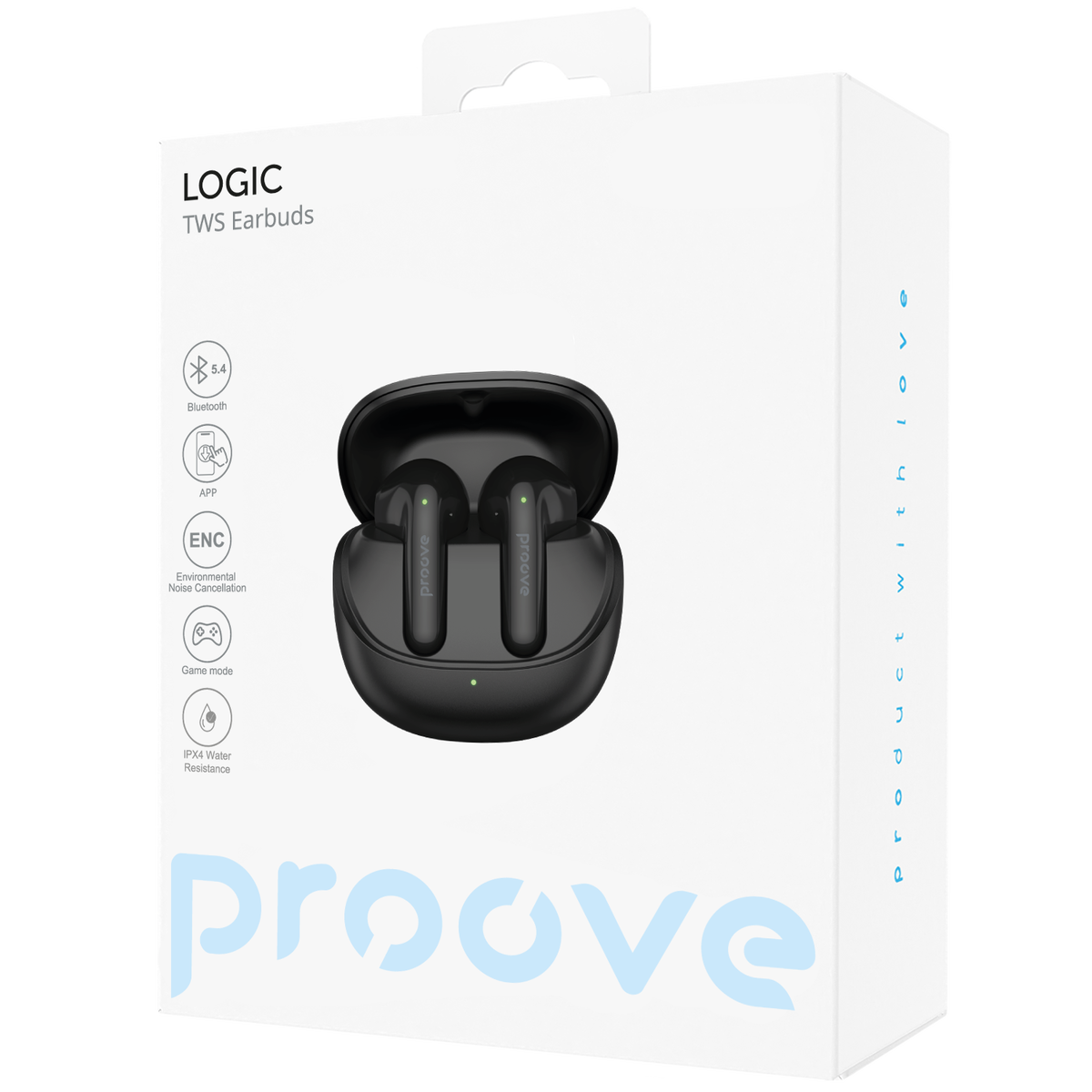Proove Logic Wireless Earbuds - Black Obsidian
