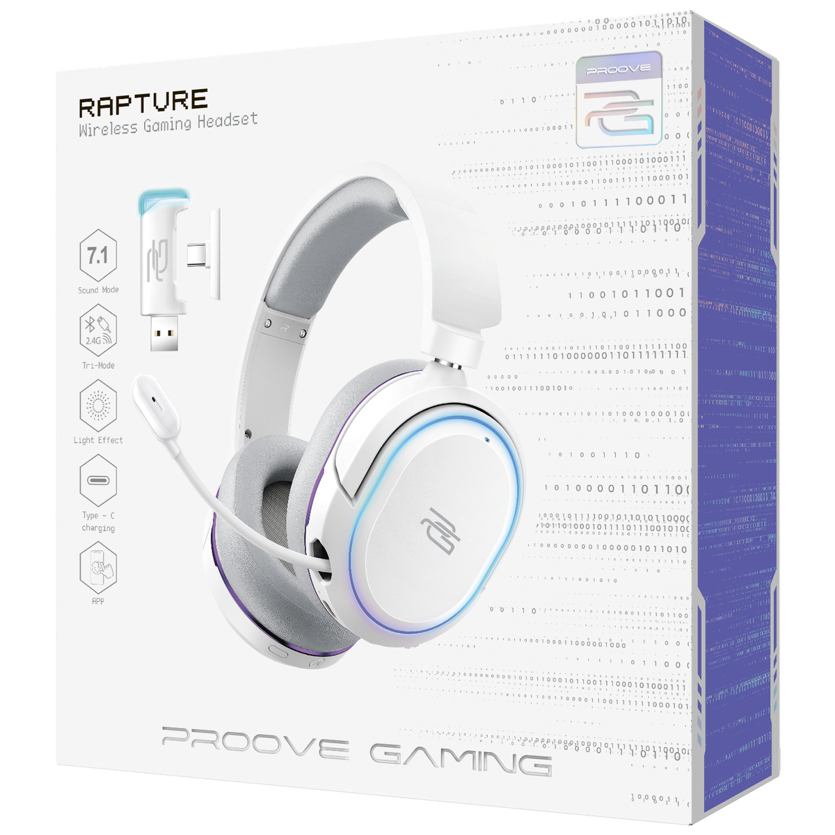 Proove Wireless Headset Gaming Glimmer - Black