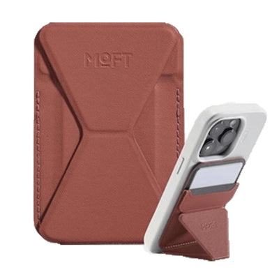 MOFT Snap-On iPhone Stand & Wallet - Seinna Brown
