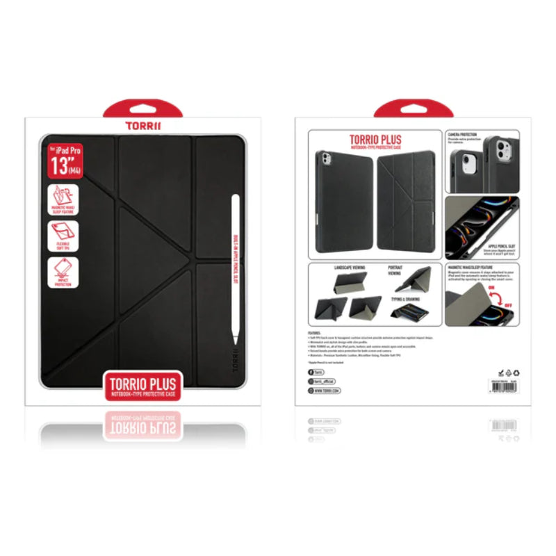 Torrii Torrio Plus Case - Apple iPad Pro 13-inch (M4) / Black Accessories > Mobiles & Tablets > Mobiles > Covers & Cases