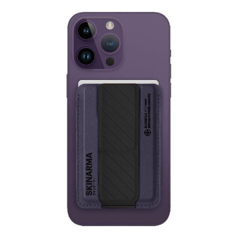 SKINARMA Kado Mag-Charge Card Holder with Grip Stand - Purple Accessories > Mobiles & Tablets > Mobiles > Mobile Holder