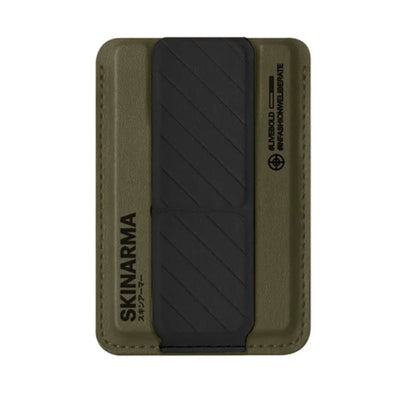 SKINARMA Kado Mag-Charge Card Holder with Grip Stand - Olive Accessories > Mobiles & Tablets > Mobiles > Mobile Holder
