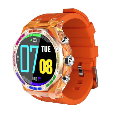 Porodo Transparent Cristallo AP Smartwatch - 260mAh / Orange Smart Watches