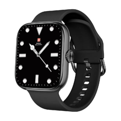 Swiss Military Alps 4 Silicon Strap - Black / Smart Watch Smart Watches