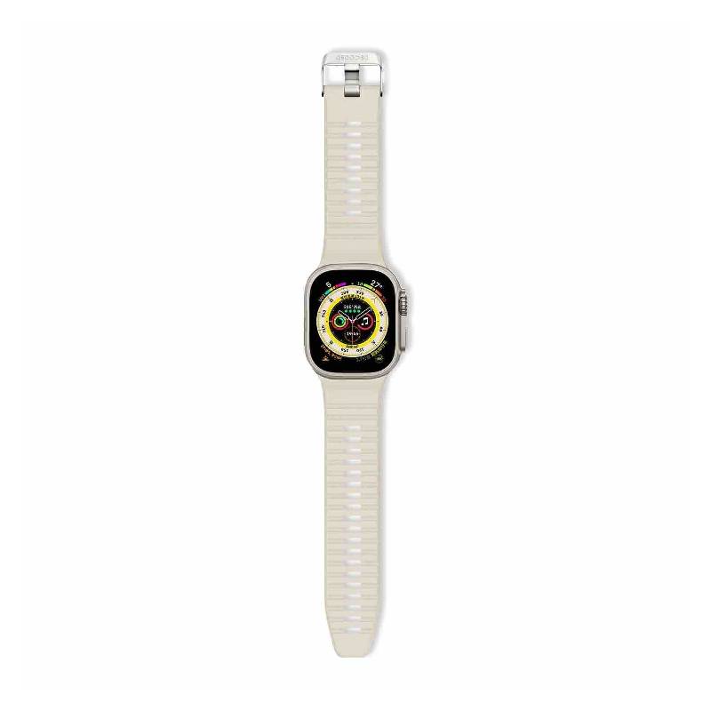 Decoded Apple Watch 49/45/44/42 mm Gen 1-10-SE-Ultra Silicone Ultra Traction Strap - White