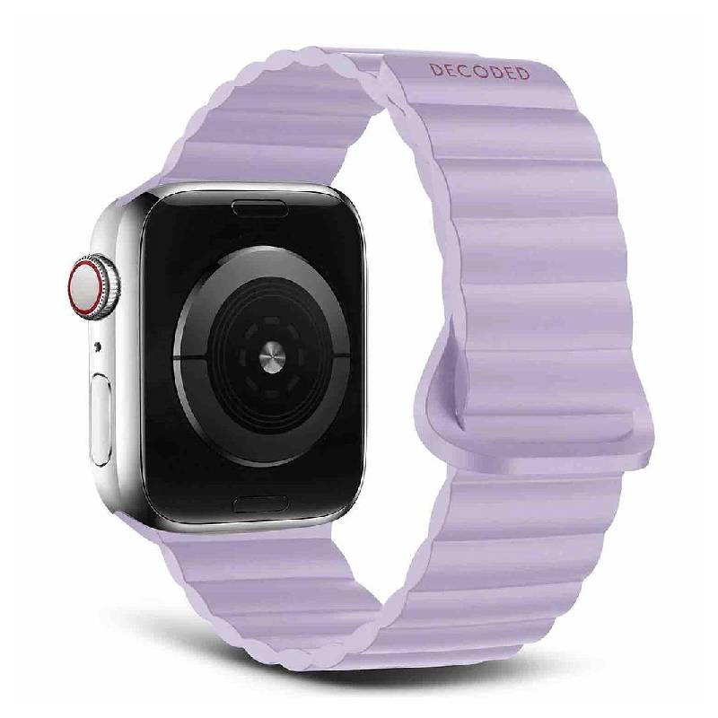 Decoded Apple Watch 49/45/44/42 mm Gen 1-10-SE Silicone Magnet Traction Loop Strap Lite - Lavender