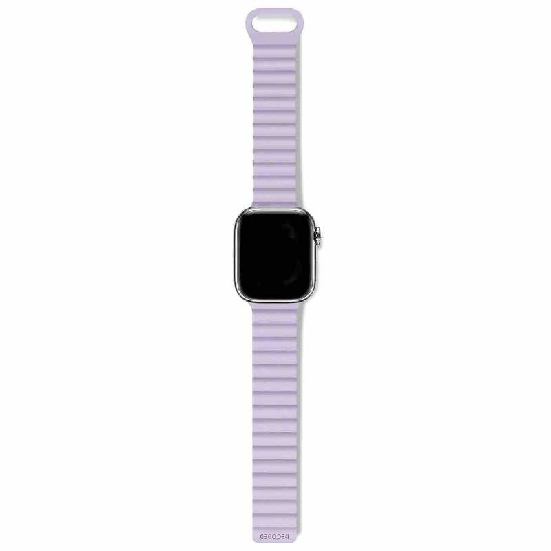 Decoded Apple Watch 49/45/44/42 mm Gen 1-10-SE Silicone Magnet Traction Loop Strap Lite - Lavender