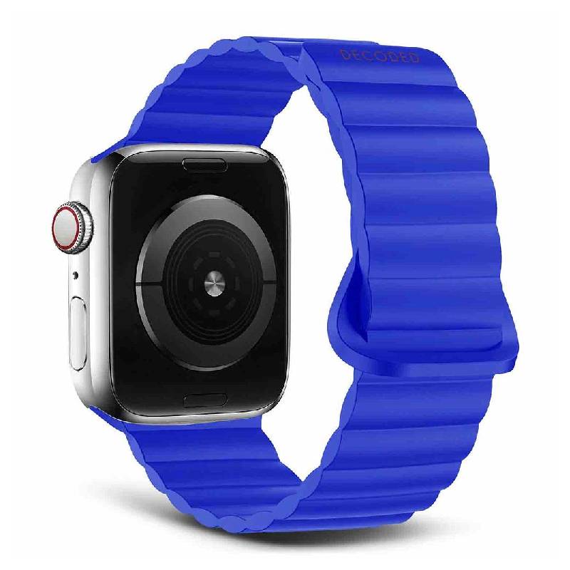 Decoded Apple Watch 49/45/44/42 mm Gen 1-10-SE Silicone Magnet Traction Loop Strap Lite - Galactic Blue
