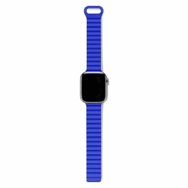Decoded Apple Watch 49/45/44/42 mm Gen 1-10-SE Silicone Magnet Traction Loop Strap Lite - Galactic Blue