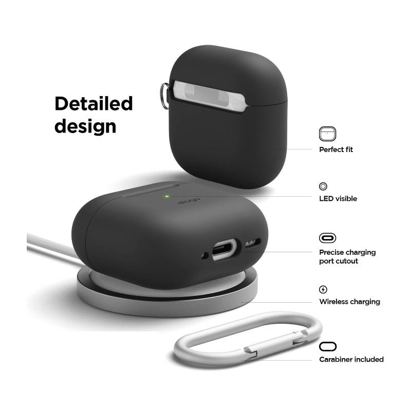 Elago AirPods 4 Silicone Hang Case - Black