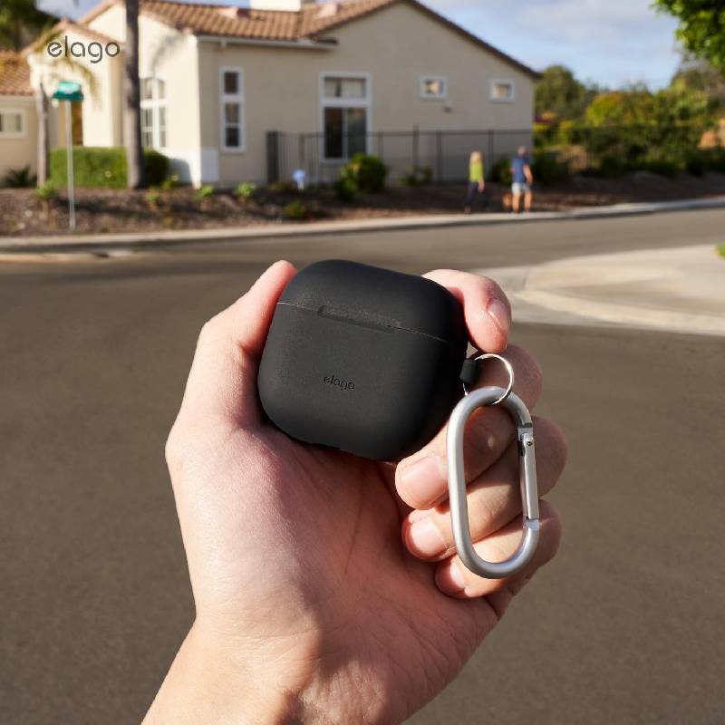 Elago AirPods 4 Silicone Hang Case - Black Accessories > Headphones > Covers & Cases