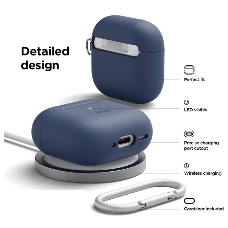 Elago AirPods 4 Silicone Hang Case - Jean Indigo