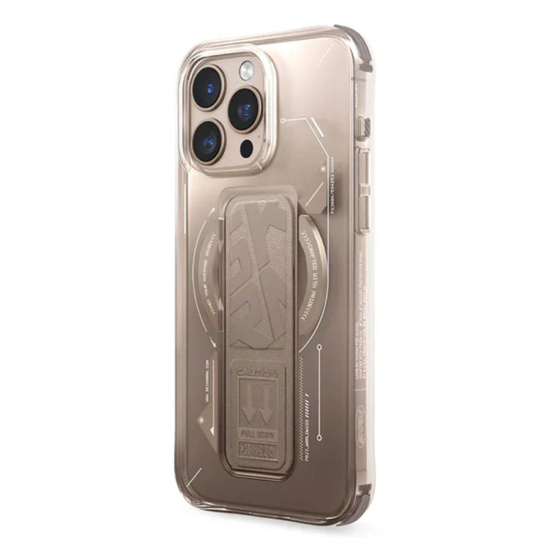 SKINARMA Helio MagSafe Case With Grip Stand For Apple iPhone 16 Pro Max Gold Accessories > Mobiles & Tablets > Mobiles
