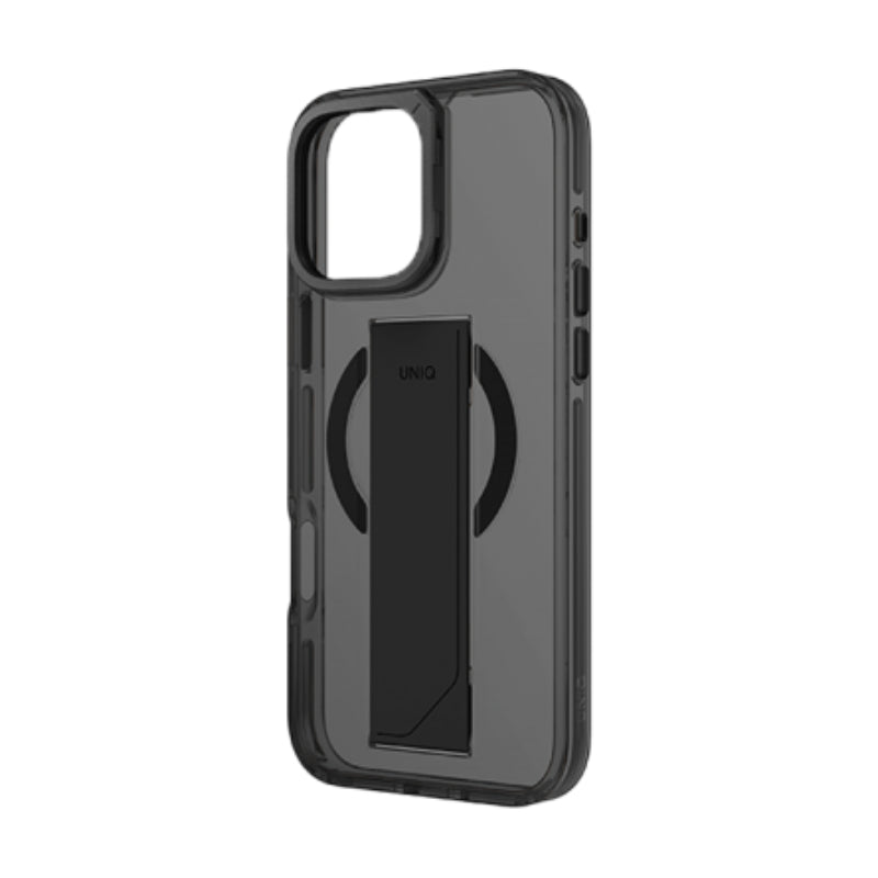Uniq Hybrid Heldro Max MagSafe Case with Camera Stand for iPhone 16 Pro - Vapour Smoke