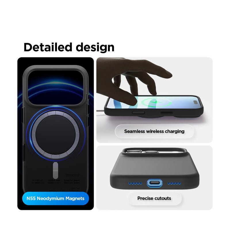 إلاجو مغناطيسي سيليكون حافظة كاميرا متضمنة مفتاح تحكم) لـايفون 17 برو أسود اكسسوارات > هواتف و