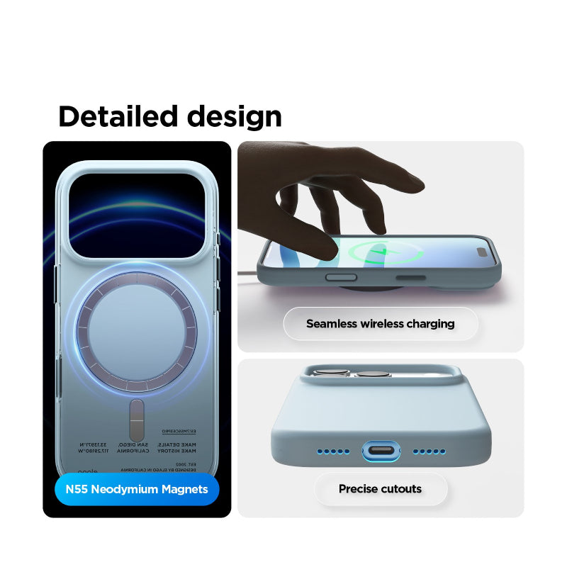 Elago Magnetic Silicone Case (Camera Control Key Included) For Apple iPhone 17 Pro Max - Sky Blue Accessories > Mobiles