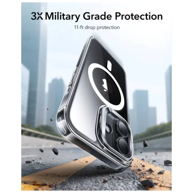 ESR HaloLock Classic هايبرد حافظة مع حامل زر التحكمكاميرا زر التحكم) حافظة لـايفون 17 - شفاف اكسسوارات