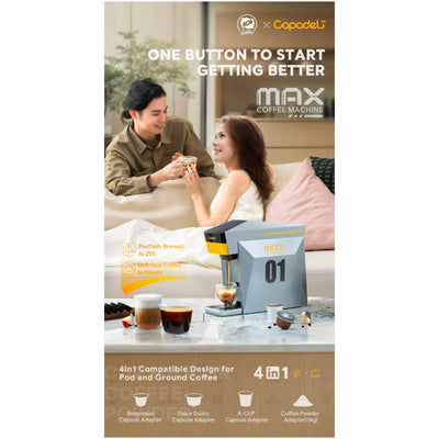 iCafilas Capadeli MAX Coffee Maker - Grey