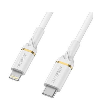 OtterBox Lightning to USB-C Fast Charge Cable - Standard 2 Meter - White - (Warehouse Packed)