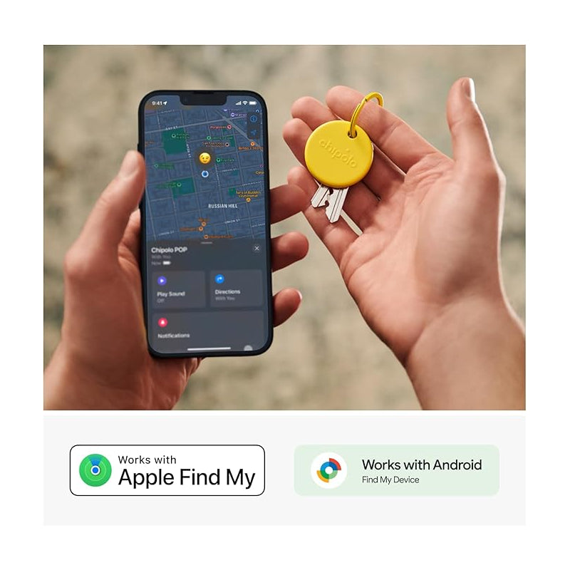 Chipolo POP Tracker for Apple/Android Find My - Yellow