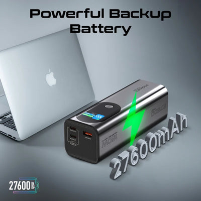 PROMATE Titan-160 Ultra Compact Multi-Port Power Bank - 160W / 27600mAh / Black