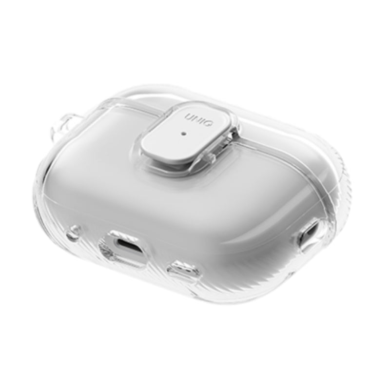 Uniq زجاج برو قفل حافظة قفل حافظة ابل ايربودز برو / لامع شفاف