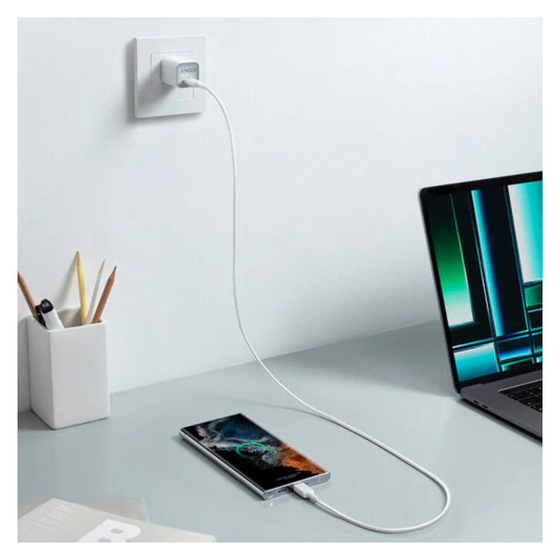 انكر يو اس بي إلى يو اس بي كابل 60 واط / 0.9 متر أبيض