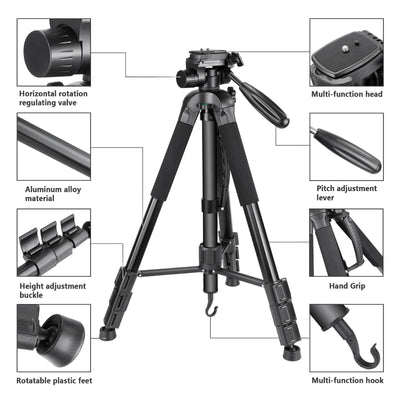 NEEWER SAB264 70" 2 in 1 Camera Tripod Monopod - Black
