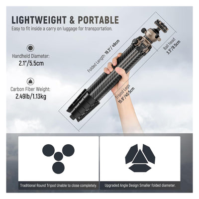 NEEWER LITETRIP LT35 61" Travel Tripod - Black