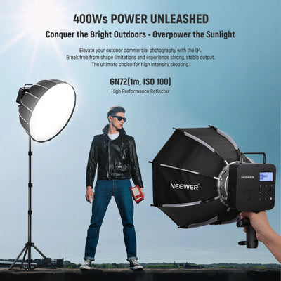 NEEWER Q4 400Ws 2.4G TTL Flash - Black