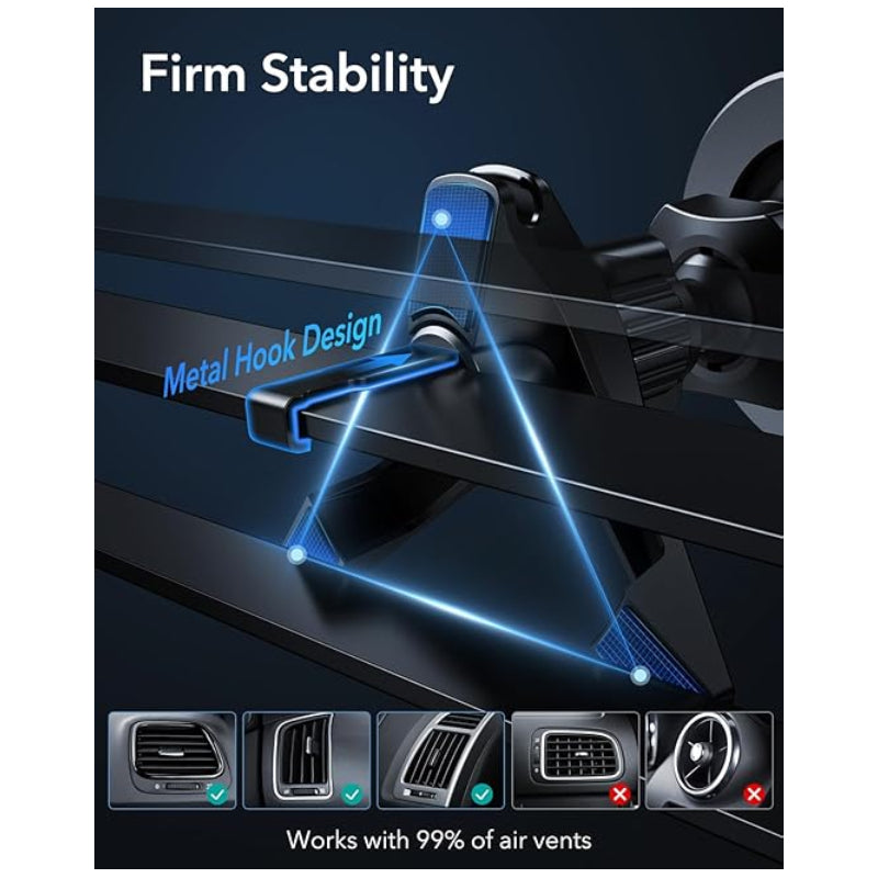 ESR HaloLock Magnetic Car Vent/Dashboard Phone Mount - Black / OPEN BOX