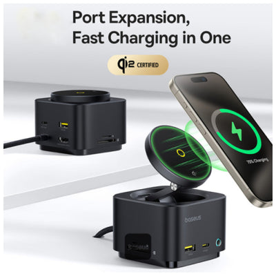Baseus MagPro II 7-in-1 Magnetic Charging Hub - 15W / Black