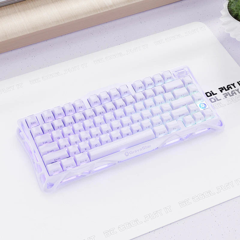 GravaStar Mercury V75 75% Hall Effect Magnetic Switch Gaming Keyboard - Lavender Purple
