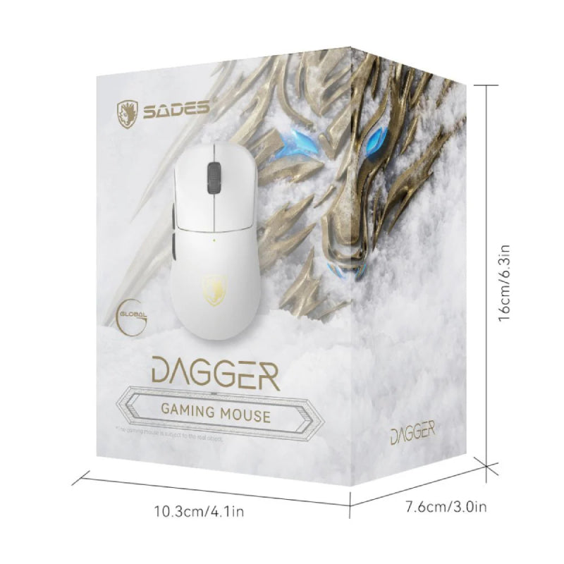 ماوس الألعاب SADES Dagger S1Wماوس أبيض