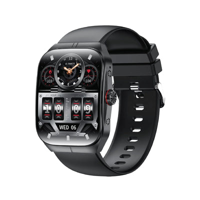 SIA HK80 EDGE Watch with Two Straps - 1.952" AMOLED / Black