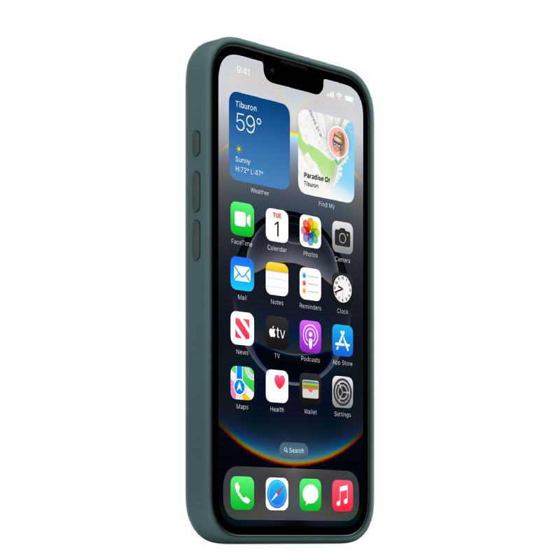 ابل ايفون حافظة سيليكون حافظة أخضر بحيرة