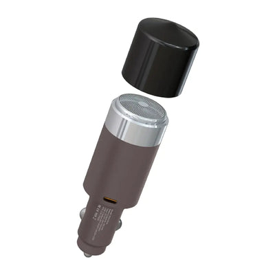 Porodo Shave N Drive Multi-Function Car Charger with Shaver Head - Brown